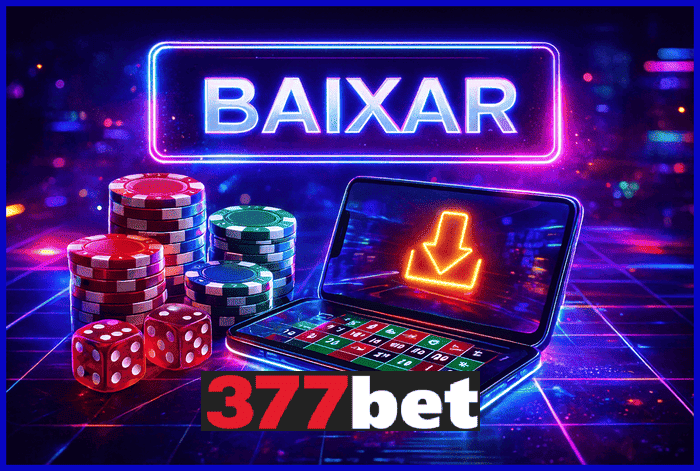 Imagem promovendo o app oficial da 377BET para mobile