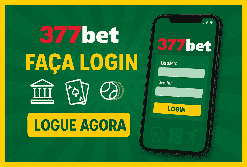 Imagem destacando login seguro na 377BET para novos usuários
